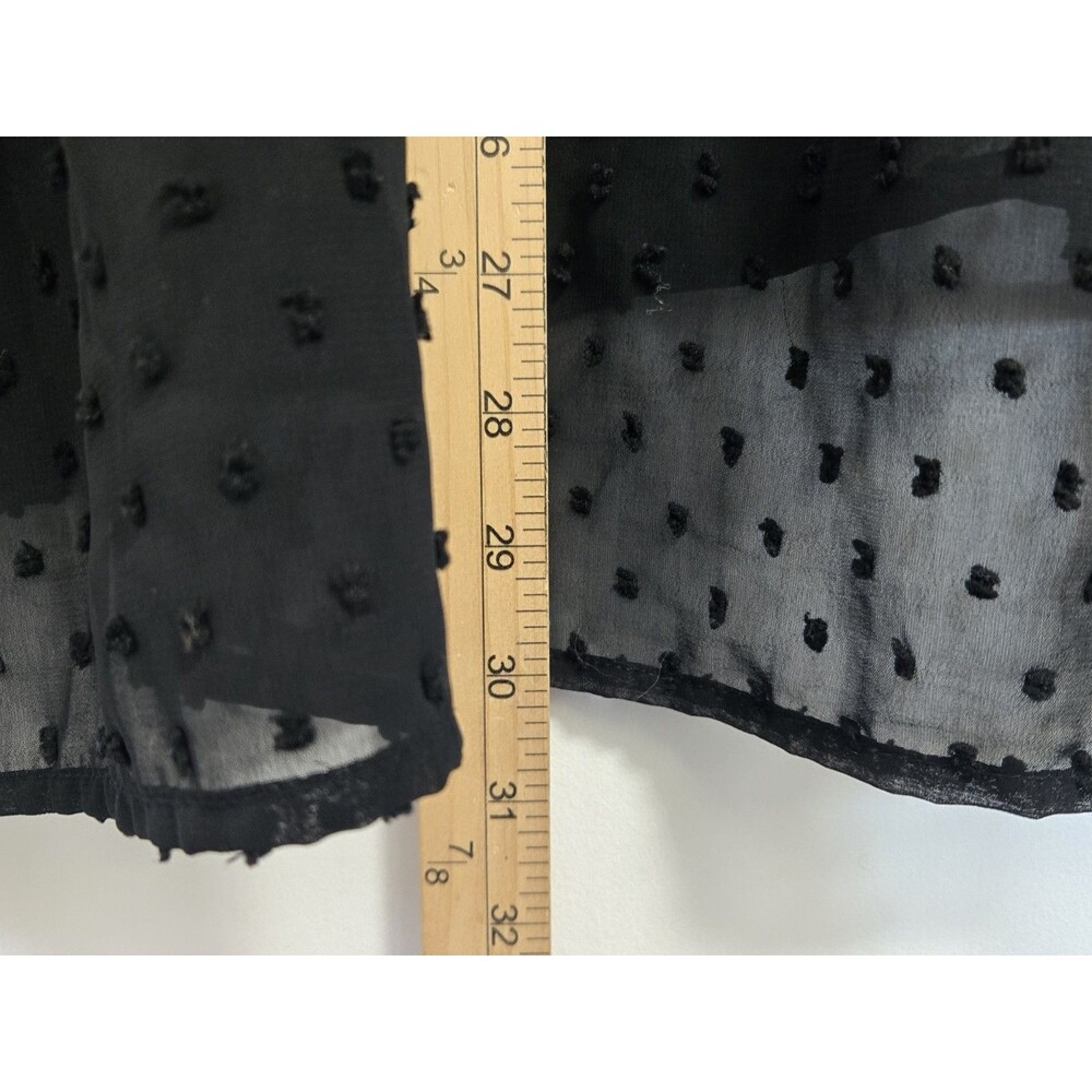 VTG Haute Curve Blouse Womens 2XL Babydoll Black Goth Sheer Whimsigoth Witchy - Picture 6 of 8